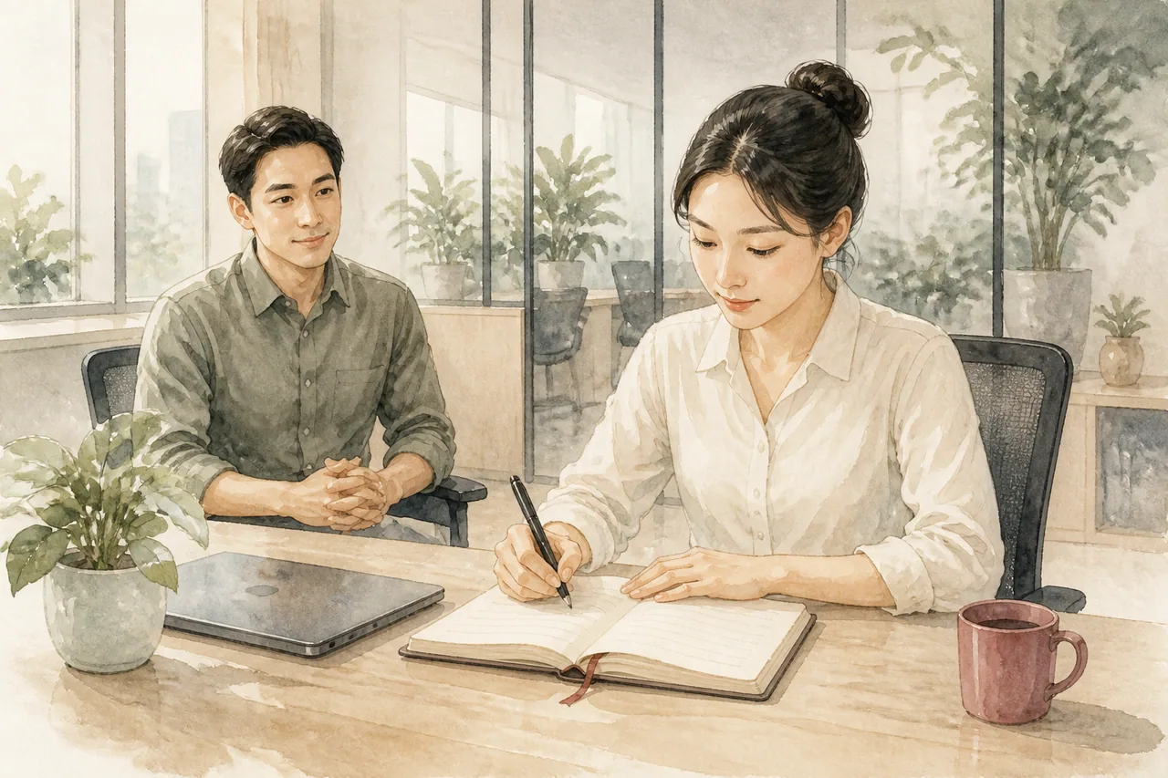 在安静办公室里整理事件记录,并由可信任的同事陪伴